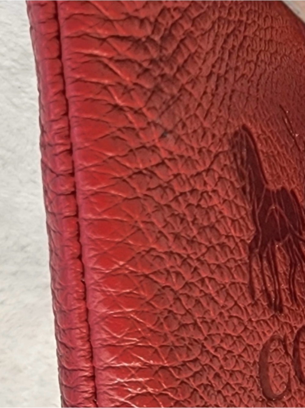 Coach Pink "Strawberry Haze" Pebbled Leather Wristlet Clutch - Picture 6 of 8
